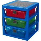 Capa do artigo LEGO Bookshelf with 3 Drawers - Blue