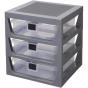 LEGO Bookshelf with 3 Drawers - Dark Gray - Preview