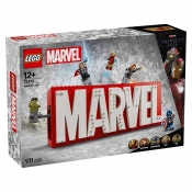 Capa do artigo Lego Marvel Logotipo Marvel E Minifiguras 76313