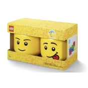 Capa do artigo LEGO Storage Head Large: Boy & Silly (Set)