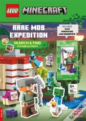 Legoâ®  Minecraftâ„¢: Rare Mob Expedition Â€“ Search & Find Sticker Activity Book (With Alex Minifigure, Endermite, Pickaxe And Map)