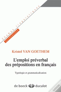 Capa do artigo L'Emploi Préverbal Des Prépositions En Français ; Typologie Et Grammaticalisation