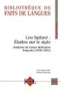 Léo Spitzer : Études Sur Le Style ; Analyses De Textes Littéraires Français (1918-1931) - Preview