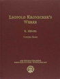 Leopold Kronecker'S Werke - Preview