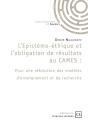 L'Épistémo-Éthique Et L'Obligation De Résultats Au Cames : Pour Une Réfolution Des Modèles D'Enseignement Et De Recherche - Preview