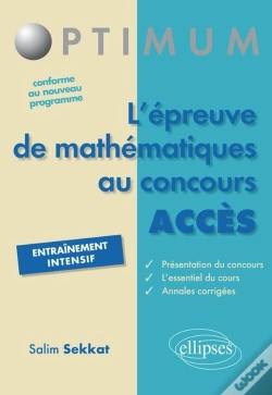 Capa do artigo L'Épreuve De Mathématiques Au Concours Acces