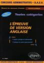 L'Épreuve De Version Anglaise - Sujets Corrigés Et Commentés, Lexique Et Précis Grammatical - Preview