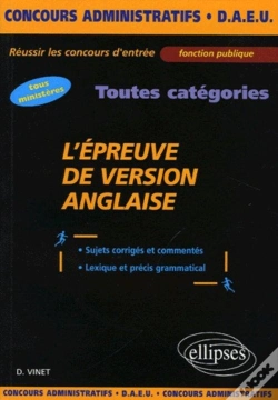 Capa do artigo L'Épreuve De Version Anglaise - Sujets Corrigés Et Commentés, Lexique Et Précis Grammatical