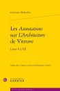Les Annotations Sur L'Architecture De Vitruve ; Livres V À Vii - Preview