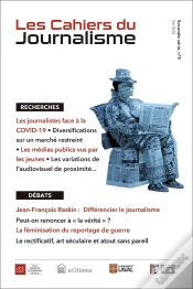 Capa do artigo Les Cahiers Du Journalisme Volume 2, Numéro 5