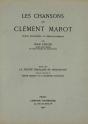 Les Chansons De Clement Marot  Etude Historique Et Bibliographique - Preview