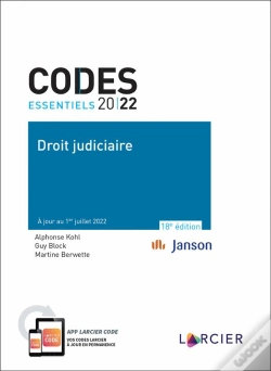 Capa do artigo Les Codes Larcier ; Code Essentiel Droit Judiciaire 2022