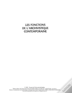 Capa do artigo Les Fonctions De L'Archivistique Contemporaine