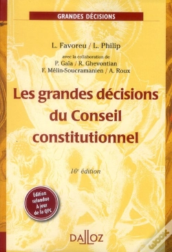 Capa do artigo Les Grandes Décisions Du Conseil Constitutionnel (16e Édition)