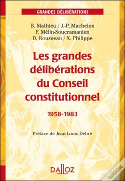 Capa do artigo Les Grandes Déliberations Du Conseil Constitutionnel 1958-1983