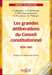 Capa do artigo Les Grandes Déliberations Du Conseil Constitutionnel 1958-1983