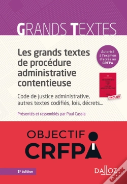 Capa do artigo Les Grands Textes De Procedure Administrative Contentieuse - Code De Justice Administrative, Autres