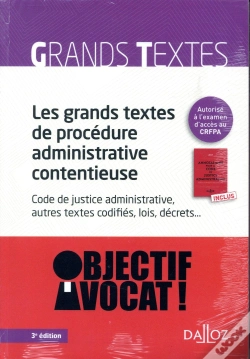 Capa do artigo Les Grands Textes De Procédure Administrative Contentieuse ; Code De Justice Administrative (Édition 2018)
