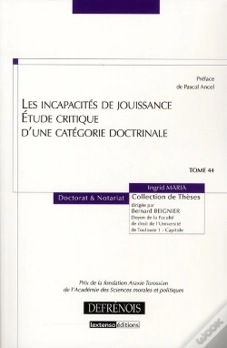 Capa do artigo Les Incapacités De Jouissance; Étude Critique D'Une Catégorie Doctrinale