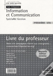 Capa do artigo Les Intégrales ; Information Et Communication ; 1ère Stg ; Spécialité Gestion ; Livre Du Professeur