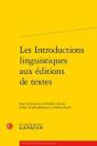 Les Introductions Linguistiques Aux Éditions De Textes - Preview