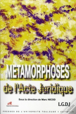 Capa do artigo Les Metamorphoses De L'Acte Juridique