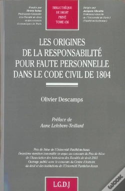 Capa do artigo Les Origines De La Responsabilite Pour Faute Personnelle Dans Le Code Civil De 1804