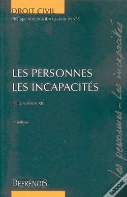 Capa do artigo Les Personnes ; Les Incapacités