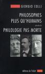 Les Philosophes Plus Qu'Humains ; Deux Écrits De Jeunesse - Preview
