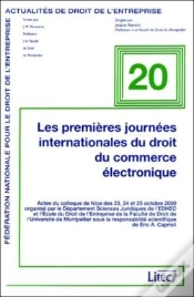 Capa do artigo Les Premieres Journees Internationales Du Droit Du Commerce Lectronique