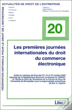 Capa do artigo Les Premieres Journees Internationales Du Droit Du Commerce Lectronique