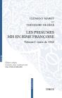 Les Psaumes Mis En Rime Française Volume I : Texte De 1562 - Preview