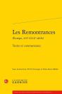 Les Remontrances : Textes Et Commentaires - Preview