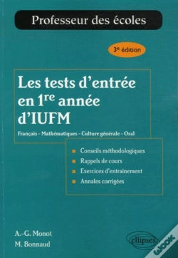 Capa do artigo Les Tests D'Entrée En 1re Année D'Iufm - 3e Édition