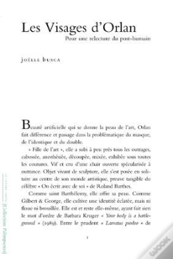 Capa do artigo Les Visages D'Orlan ; Pour Une Relecture Du Post-Humain
