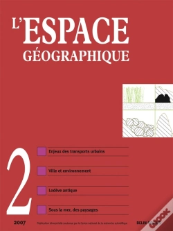Capa do artigo L'Espace Geographique : Espace Géo Tome 2 (Édition 2007)