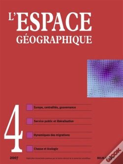 Capa do artigo L'Espace Geographique