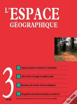 Capa do artigo L'Espace Géographique N° 3-2018