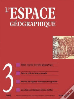 Capa do artigo L'Espace Géographique N°3 : 2007