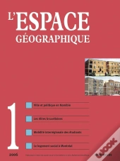 L'Espace Geographique Tome 36/1 : (Édition 2006)