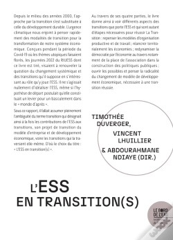 Capa do artigo L'Ess En Transition(S)