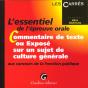 L'Essentiel De L'Epreuve Orale ; Commentaire De Texte Ou Expose Sur Un Sujet De Culture Generale - Preview