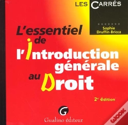 Capa do artigo L'Essentiel De L'Introduction Generale Au Droit ; 2e Edition