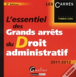 Capa do artigo L'Essentiel Des Grands Arrets Du Droit Administratif,3eme Edition.