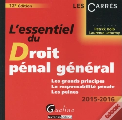 Capa do artigo L'Essentiel Du Droit Pénal Général 2015-2016