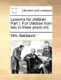 Lessons For Children. Part I. For Childr - Preview