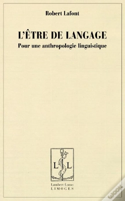 Capa do artigo L'Etre De Langage,Pour Une Anthropologie Linguistique