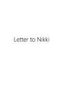 Letter To Nikki - Preview