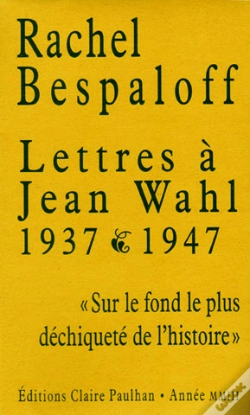 Capa do artigo Lettres À Jean Wahl ; 1937-1947