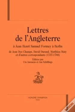 Capa do artigo Lettres De L'Angleterre À Jean Henri Samuel Formey A Berlin ; De Jean Des Champs, David Durand, Mathieu Maty Et D'Autres